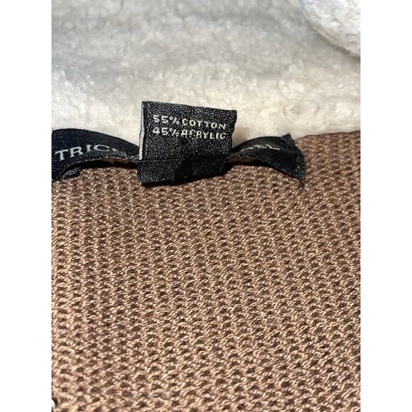 Mens Tricots St Raphael Brown Collared Quarter Zip Long Sleeve Sweater Size L - Picture 6 of 6